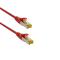 IT-BUDGET Vollkupfer Premium Patchkabel - Super Flex TPE - Cat.6A - mit Cat.7 Rohkabel - 600 MHz - halogenfrei - PoE+ - 10GBit - rot - 0,15 m