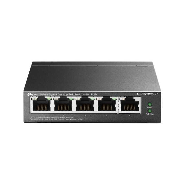 TP-Link TL-SG1005PE - 5-Port-Gigabit-Desktop-Switch - 4-Port-PoE+ - unmanaged