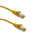 IT-BUDGET Vollkupfer Premium Patchkabel - Super Flex TPE - Cat.6A - mit Cat.7 Rohkabel - 600 MHz - halogenfrei - PoE+ - 10GBit - gelb - 0,25 m