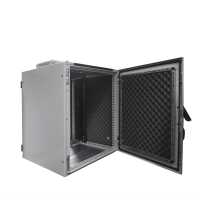Schallgedämmter 19"-Serverschrank VX IT Rack RITTAL - bis 85% silenced - 15 HE - BxT 600x600 mm - Sicht-/Vollblechtür - lichtgrau