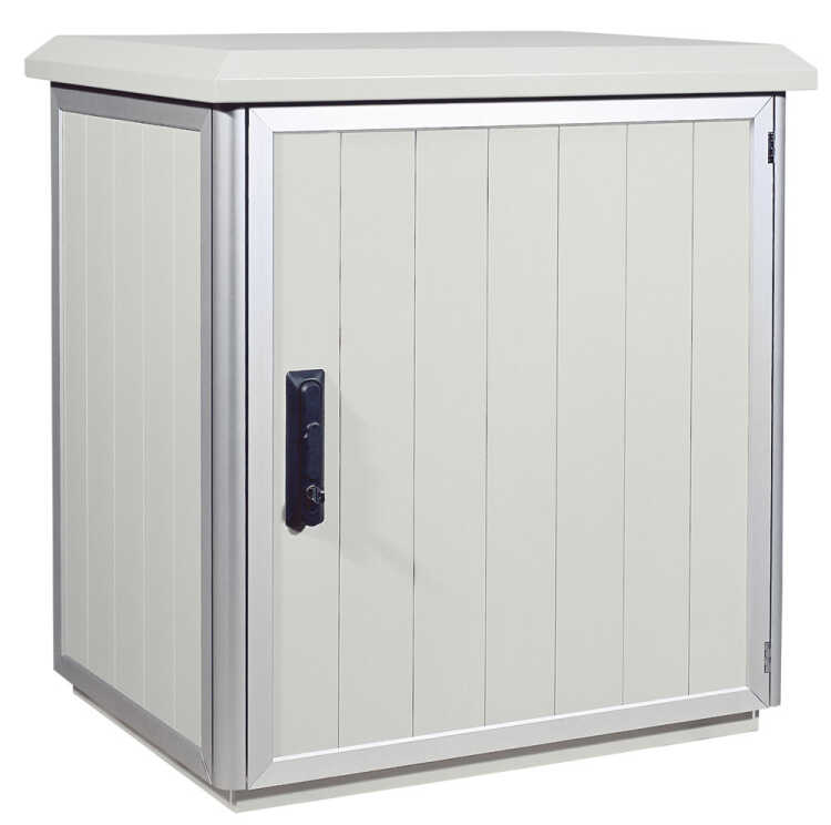 19"-Outdoor Serverschrank IP 54 - 6 HE - BHT 609x400x609 mm - Doppel-Aluminiumwand - Lüfter/Heizung