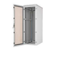 19"-Netzwerkschrank RIE von TRITON - Schutzgrad IP54 - 27 HE - BxT 600 x 600 mm - Sichttür - Rückwand - lichtgrau