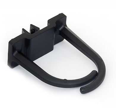 Kunststoffbügel - 35 x 30 mm - steckbar in 9x9 mm Öffnungen in 19"-Profilschiene - schwarz