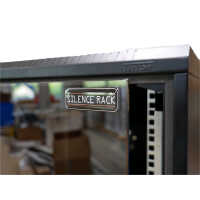 Kleiner schallgedämmter 19"-Serverschrank RCA von TRITON - 12 HE - BxT 600x1000 mm - Glastür - 2 x Super Silence Lüfter - Rollen - schwarz