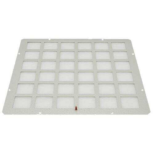 Abdeckplatte für SZB/Silence Rack Dach/Boden - perforiert mit Filter - groß - 380x380 mm - lichtgrau