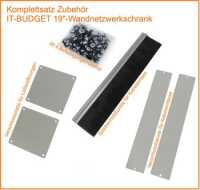 19"-Netzwerkschrank SWA von IT-BUDGET - 4 HE - BxT 570 x 450 mm - Sichttür - Seiten abnehmbar - Wand- + Standmontage - lichtgrau