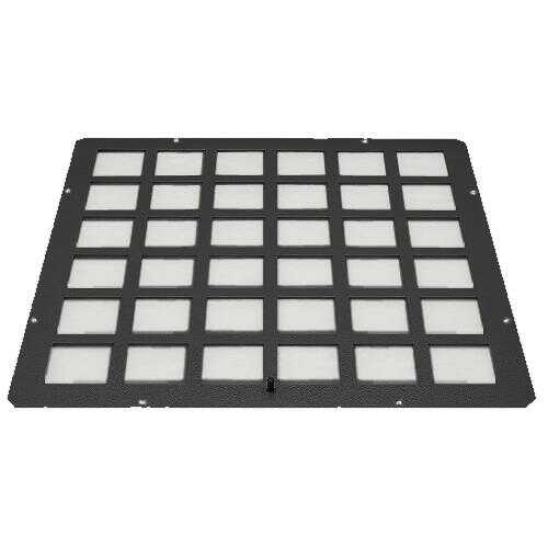 Abdeckplatte für SZB/Silence Rack Dach/Boden - perforiert mit Filter - groß - 380x380 mm - schwarz