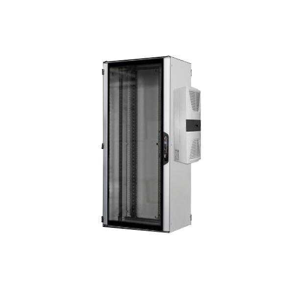 Serverrack VX IT von RITTAL mit Kühlgerät 700 bis 4000 W - 42 HE - IP55 - BxT 800x800 mm - lichtgrau - Sichttür - Vollblechtür