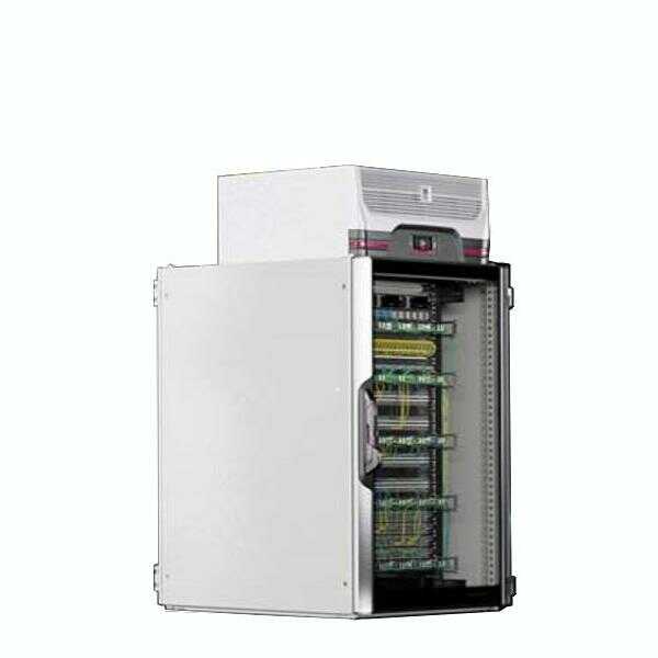 Serverrack VX IT von RITTAL mit Kühlgerät 0,7 bis 2,5 KW - 24 HE - IP55 - BxT 800x800 mm - lichtgrau - Sichttür - Vollblechtür