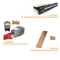 SPAR-PACK: IT-BUDGET 19"-Keystone Patchfeld 24 Port...