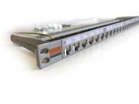 SPAR-PACK: IT-BUDGET 19"-Keystone Patchfeld - nur 0,5 HE - 24 Port - grau + 24 x Cat.6A Modulen inkl. integrierten Staubschutz