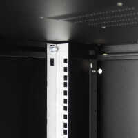 19"-Netzwerkschrank SJB - 12 HE - BxT 600x600 mm - Vollblechtür - Rückwand - schwarz