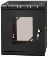 10"-Netzwerkschrank von IT-BUDGET - 6 HE - 300 mm Tiefe - Sichttür - Schloss - schwarz