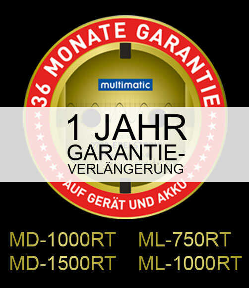 Multimatic Garantieverlängerung 1 Jahr - für MD-1000RT, MD-1500RT, ML-750RT, ML-1000RT