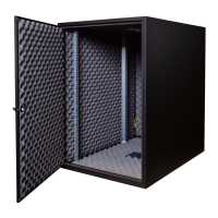 Schallgedämmter 19"-Schrank SILENCE RACK Office - 18 HE - 1 SILENT-Lüfter - BxT 600x800 mm - Vollblechfronttür - schwarz