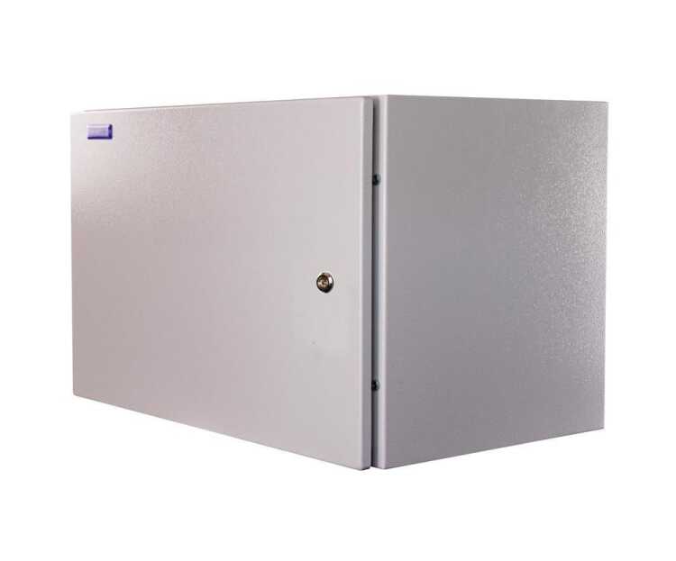 19"-Netzwerkschrank RESISTER Pro - IP66 für Outdoor + Industrie - Vollblechtür - 7 HE - 600x400 mm - lichtgrau