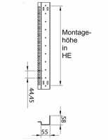 19"-Montageschiene für RESISTER IP-Schrank - 7 HE - 1 Paar