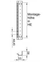 19"-Montageschiene für RESISTER Pro IP-Schrank - 7 HE - 1 Paar