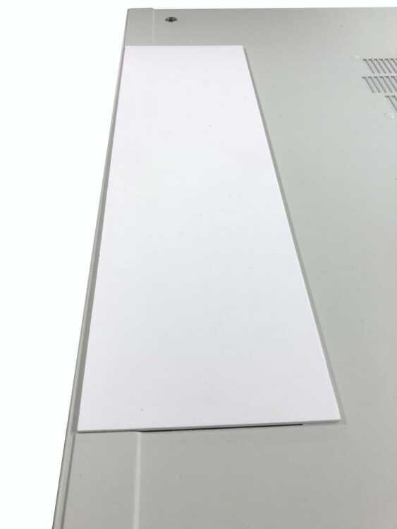 Verschlussplatte für Kabeleinlass in Dach und Boden von Flatbox von RITTAL - PVC 390x120 mm - weiß