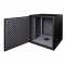 Schallgedämmter 19"-Schrank SILENCE RACK Office - 12 HE - 1 SILENT-Lüfter - BxT 600x600 mm - Vollblechfronttür - Rückwand - schwarz