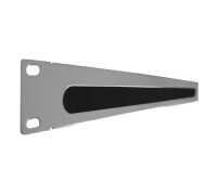 19"-Kabeldurchführungsplatte mit Bürste - Durchführungsöffnung BxH 415x20 mm - 1 HE - lichtgrau