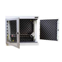 Schallgedämmter 19"-Wand-Netzwerkschrank SILENCE RACK - 6 HE - 450 mm Tiefe - Sichttür - 1 SILENT-Lüfter - lichtgrau