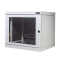 Schallgedämmter 19"-Wand-Netzwerkschrank SILENCE RACK - 6 HE - 450 mm Tiefe - Sichttür - 1 SILENT-Lüfter - lichtgrau