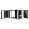 Schallgedämmter 19"-Wand-Netzwerkschrank SILENCE RACK - 6 HE - 450 mm Tiefe - Sichttür - 1 SILENT-Lüfter - lichtgrau