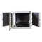 Schallgedämmter 19"-Wand-Netzwerkschrank SILENCE RACK - 6 HE - 450 mm Tiefe - Sichttür - 1 SILENT-Lüfter - lichtgrau