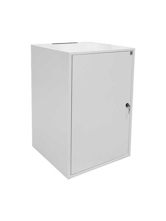 19"-Serverschrank SJB - 12 HE - BxT 600x800 mm - Vollblechtür - Rückwand - lichtgrau