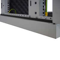 Schallgedämmter 19"-Wand-Netzwerkschrank SILENCE RACK - 6 HE - 600 mm Tiefe - Vollblechtür - 1 SILENT-Lüfter - lichtgrau