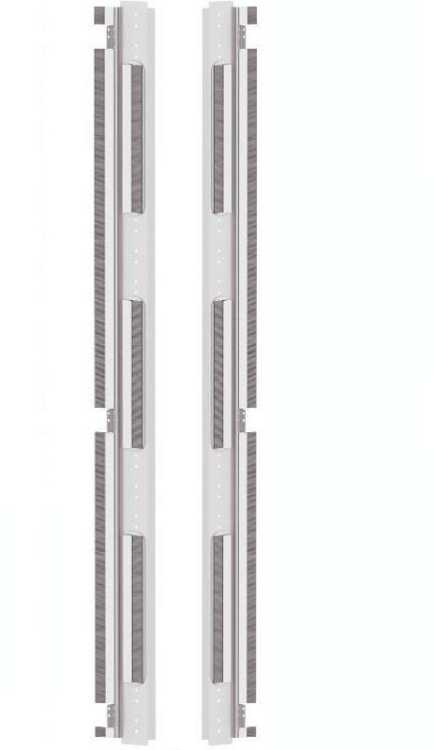 Vertikale Abdeckungen mit Kabeldurchlässen für SZB von ZPAS mit 42 HE und 800 mm Breite - lichtgrau