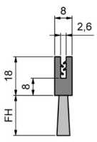 Kabelbürste für 19"-Wand-Netzwerkschränke IT-BUDGET AAR, SILENCE RACK, RESISTER aktiv - Dach-/Boden-Montage - Breite 218 mm - Tiefe 88 mm