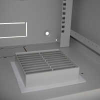 19"-Wand-Netzwerkschrank RESISTER aktiv - erhöhter Staubschutz - 6 HE - 450 mm Tiefe - Sichttür - Lüfter - lichtgrau