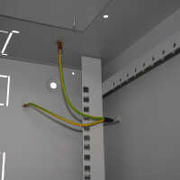 19"-Wand-Netzwerkschrank RESISTER aktiv - erhöhter Staubschutz - 15 HE - 450 mm Tiefe - Vollblechtür - Lüfter - lichtgrau