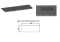 Verschlussplatte für Kabeleinlass in 19"-Wand-Netzwerkschränke IT-BUDGET AAR, SILENCE RACK, RESISTER aktiv - Dach und Boden - 244 x 89 mm - schwarz