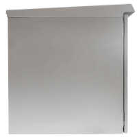 19"-Netzwerkschrank RESISTER - IP65 für Outdoor + Industrie - mit Regendach - Vollblechtür - 7 HE - 600x500 mm - lichtgrau - Sonderposten