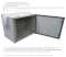 19"-Netzwerkschrank RESISTER - IP65 für Outdoor + Industrie - mit Regendach - Vollblechtür - 7 HE - 600x500 mm - lichtgrau - Sonderposten
