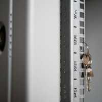 19"-Serverschrank SZB IT - 24 HE - 600 x 1200mm - Sichttür - Vollblechtür - lichtgrau