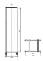 19"-Standrahmen / Laborgestell - stabiler Doppelrahmen - 24 HE - 150 kg Traglast - lichtgrau