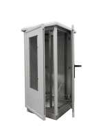 Outdoor Schrank IP54 - BHT 1354x1340x609 mm - Doppel-Fronttür - Doppel-Aluminiumwand - Heizung - Lüfter