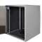 Schallgedämmter 19"-Schrank SILENCE RACK Office - 15 HE - 1 SILENT-Lüfter - BxT 600x600 mm - Glastür - lichtgrau