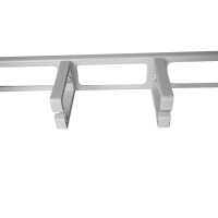 19"-Kabeldurchführungsplatte mit 5 Kabelbügel aus stabilem Kunststoff-Profil - Bügelgröße HxT 44x70 mm - 1 HE - lichtgrau