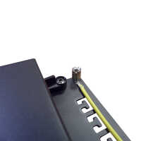 IT-BUDGET 19" Patchpanel Profi S - kurze Bauform - geschirmt - Cat.6A - 24 Port - PoE+ fähig - 1 HE - schwarz