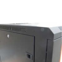 19"-Netzwerkschrank SWA von IT-BUDGET - 4 HE - BxT 570 x 350 mm - Sichttür - Seiten abnehmbar - Wand- + Standmontage - schwarz