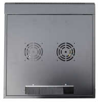 19"-Netzwerkschrank SWA von IT-BUDGET - 4 HE - BxT 570 x 350 mm - Sichttür - Seiten abnehmbar - Wand- + Standmontage - schwarz