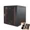 19"-Netzwerkschrank SWA von IT-BUDGET - 4 HE - BxT 570 x 350 mm - Sichttür - Seiten abnehmbar - Wand- + Standmontage - schwarz
