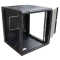 19"-Netzwerkschrank SWA von IT-BUDGET - 4 HE - BxT 570 x 350 mm - Sichttür - Seiten abnehmbar - Wand- + Standmontage - schwarz