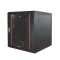 19"-Netzwerkschrank SWA von IT-BUDGET - 4 HE - BxT 570 x 350 mm - Sichttür - Seiten abnehmbar - Wand- + Standmontage - schwarz