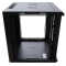 19"-Netzwerkschrank SWA von IT-BUDGET - 4 HE - BxT 570 x 350 mm - Sichttür - Seiten abnehmbar - Wand- + Standmontage - schwarz